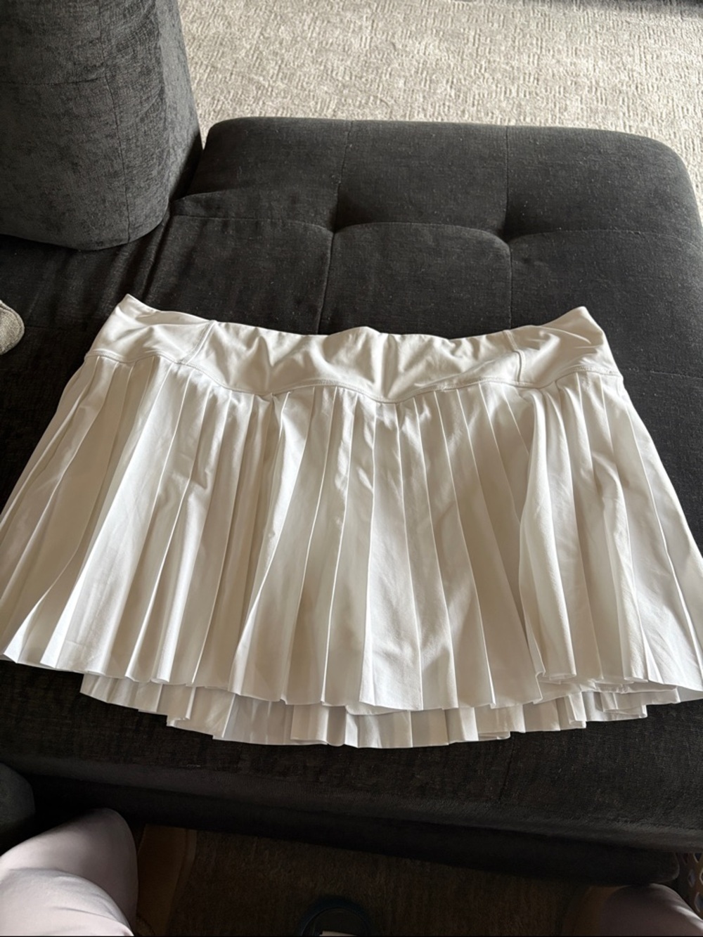 Athleta White Pleated Tennis Skater Skirt